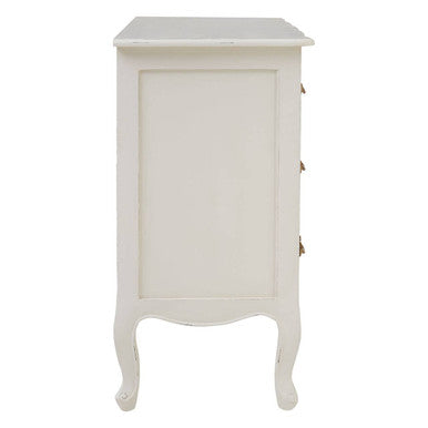 Loire 3 Drawer White Chest