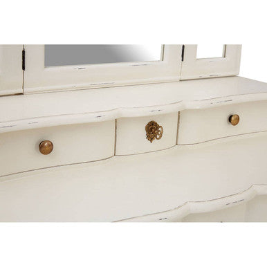Loire Dressing Table With Mirror White