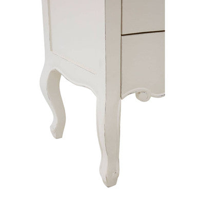 Loire 5 Drawer White Chest