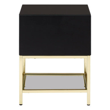 Kensington Townhouse Black 2 Drawer Side Table