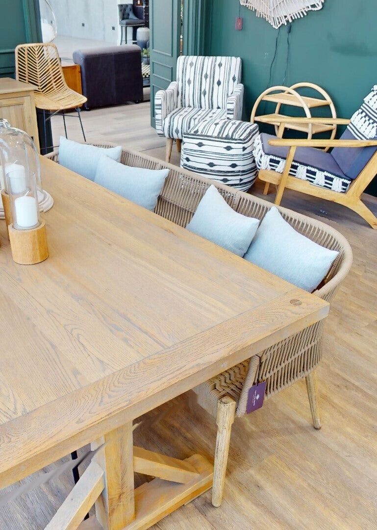 Opus 3 Seat Grey Sofa with Wooden Legs