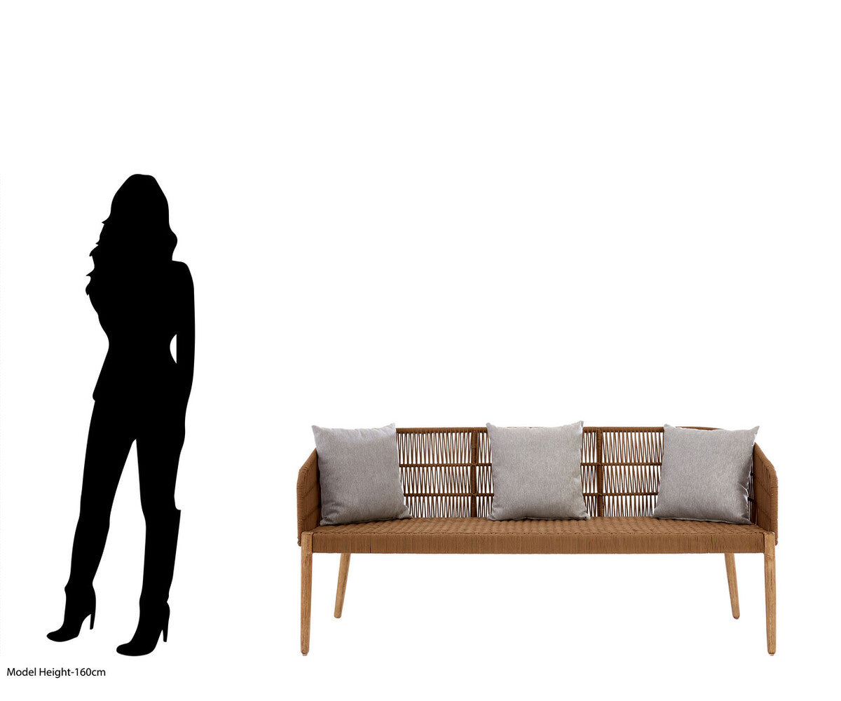 Opus 3 Seat Grey Sofa with Wooden Legs