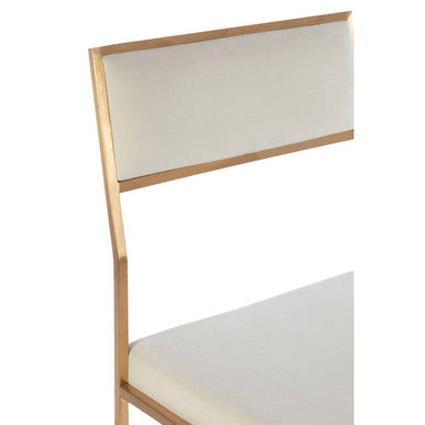 Mian Milky White Velvet Dining Chair