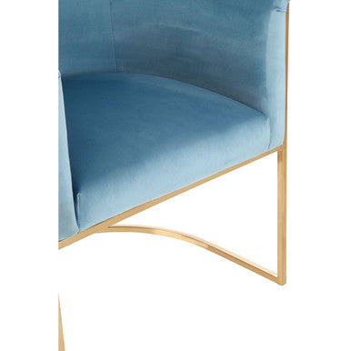 Mias Blue Velvet Chair