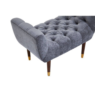 Shay Grey Chenille Stool