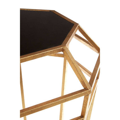 Zariah Mirror Top And Geometric Base Table