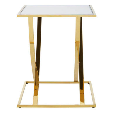Reena Gold Finish Side Table