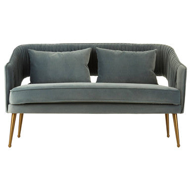Hendricks 2 Seater Dusky Blue Velvet Sofa