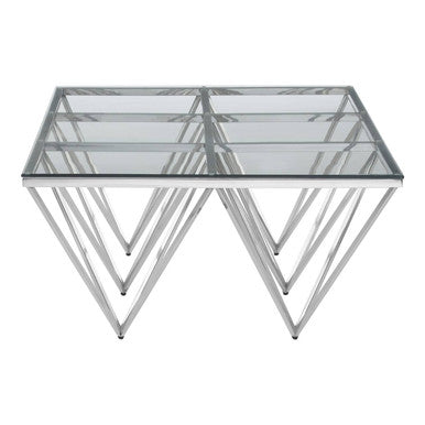 Allure Prismatic Silver Base Coffee Table