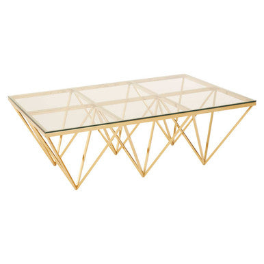 Allure Gold Prismatic Coffee Table