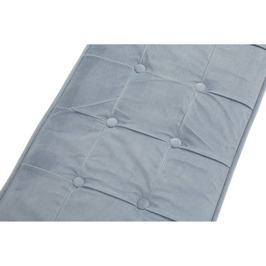 Allure Powder Blue And Gold Tufted Bench