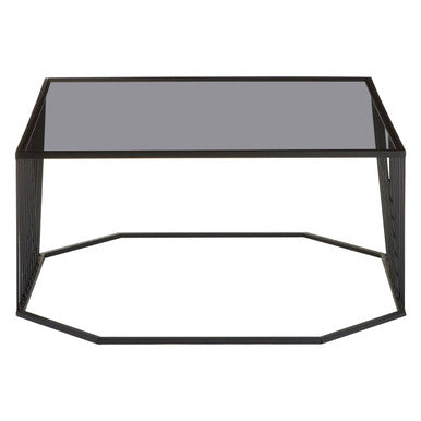 Trento Coffee Table With Grey Glass Top