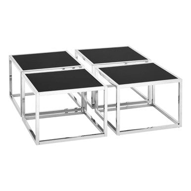 Horizon Silver Coffee Table And Stools Set
