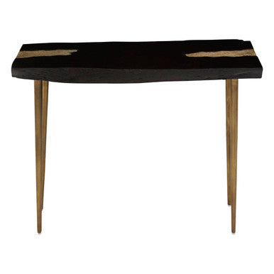 Asamra Black Acacia Wood Console Table
