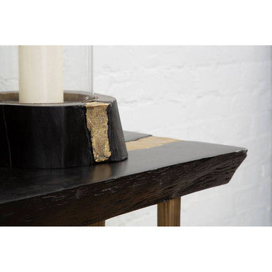 Asamra Black Acacia Wood Console Table