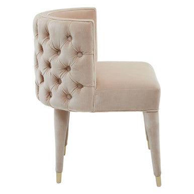 Villi Beige Tufted Backrest Chair