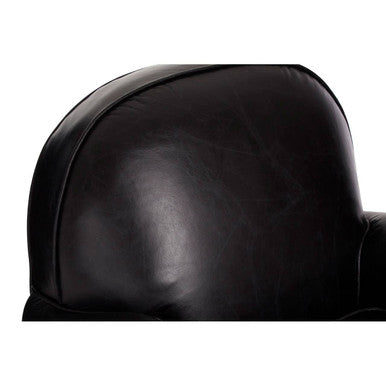 Victor Black Leather Classic Armchair