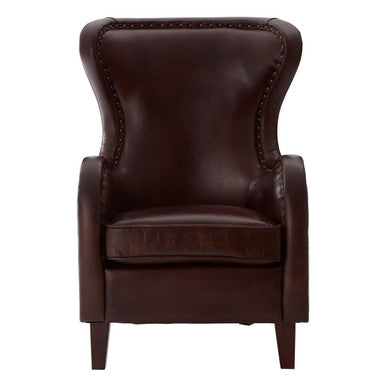 Victor Dark Coffee Leather Armchair