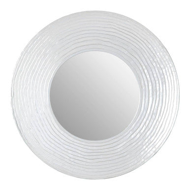 Athena Round Wall Mirror with Silver Finish
