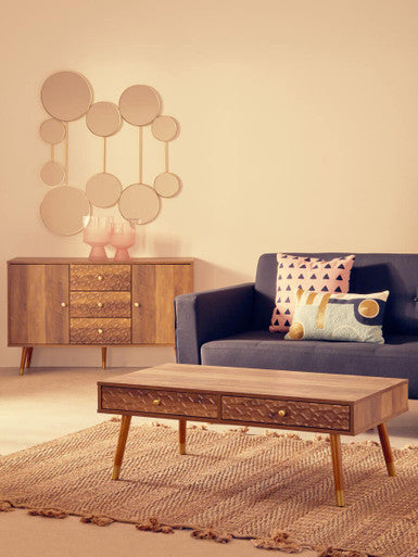 Trento Wall Mirror with Gold Finish Frame