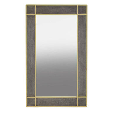 Deskey Grey Shagreen Effect Wall Mirror