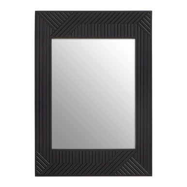 Jakara Black Finish Wooden Wall Mirror