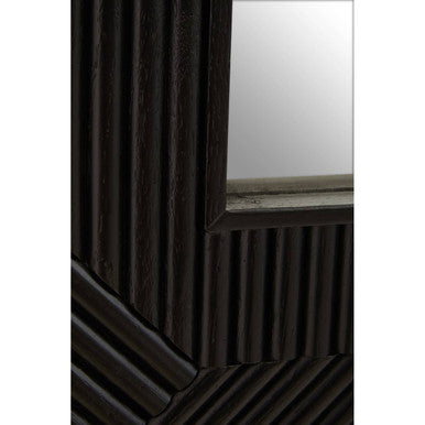 Jakara Black Finish Wooden Wall Mirror