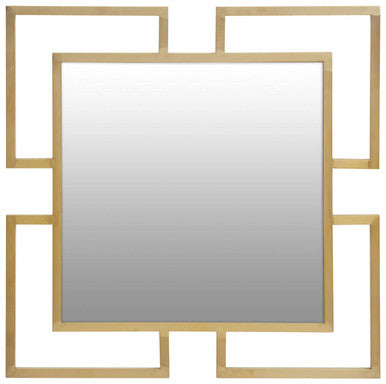 Allure Brushed Gold Small Wall Mirror