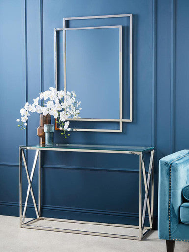 Allure Silver Large Wall Mirror