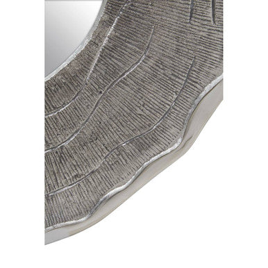 Silva Large Oak Effect Silver Wall Mirror