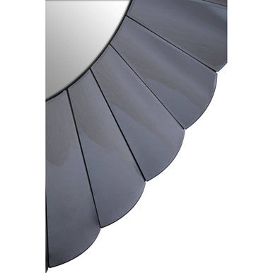 Jade Round Grey Wall Mirror
