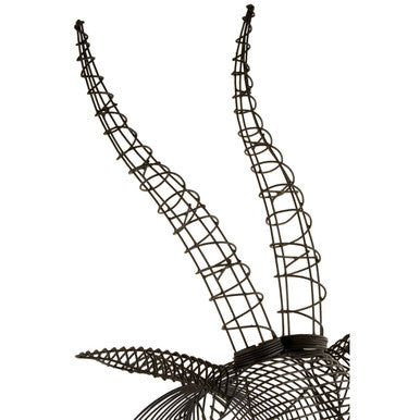 Zania Black Wire Antelope Head