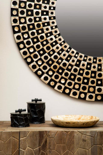 Akola Large Trinket Box In Black And Gold