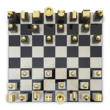 Flos Marble And Wood Chess Set