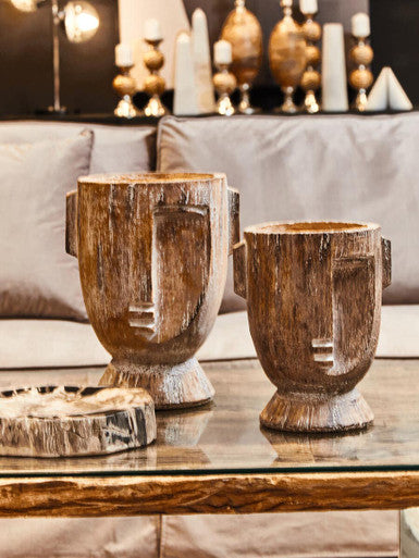 Darnell Large Rustic Face Planter