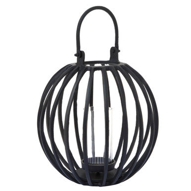 Aura Large Matte Black Finish Lantern