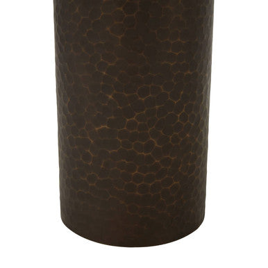 Akola Small Floor Standing Candle Holder In Antique Gold