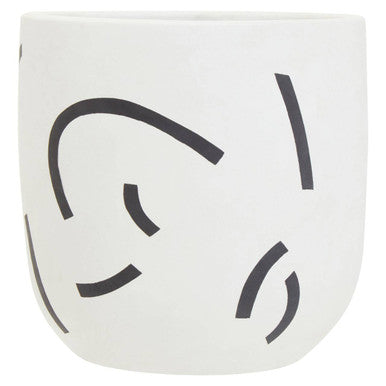 Tundra Black And White Planter