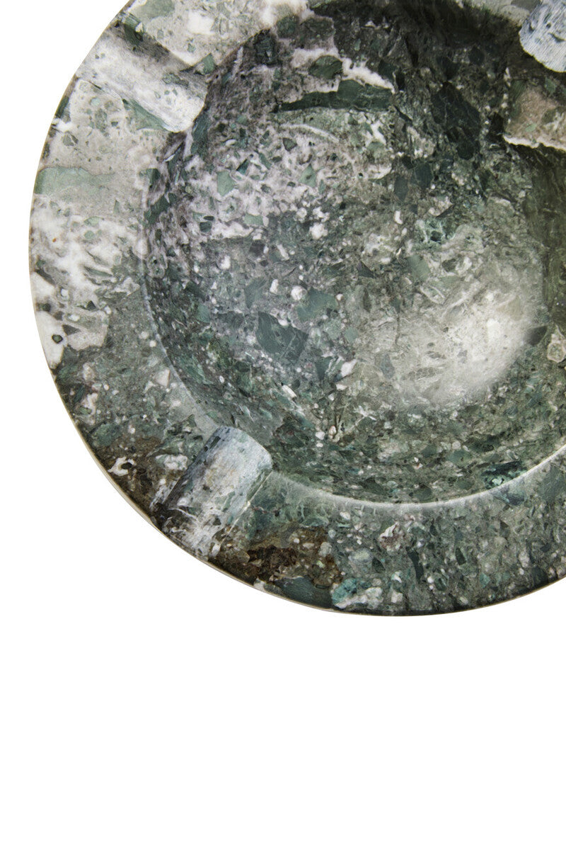 Zoro Black And White Veined Marble Ashtray