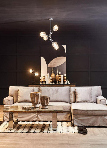 Abira 5 Arm Silver Finish Pendant Light