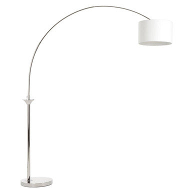 Hubert Nickel Finish Arc Floor Lamp