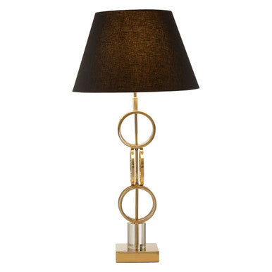 Skye Gold Finish Table Lamp with Dual Ring Base