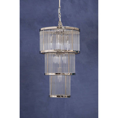 Salasco 3 Tier Nickel Finish Chandelier 38cm