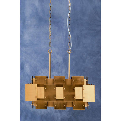 Karlo Metal Brass Finish Pendant Light With Eight Bulbs