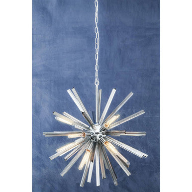 Karlo Smoke Grey Glass And Chrome Finish Light