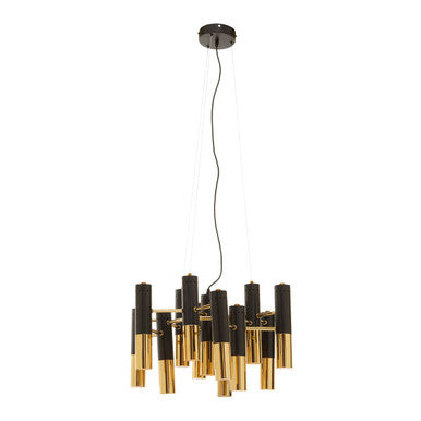 Drone Gold Finish And Black Pendant Light