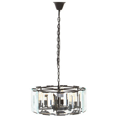 Babylon Small Black 6 Light Chandelier