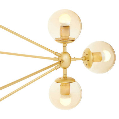 Abira Fifteen Arm Gold Finish Pendant Light
