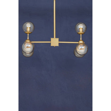 Abira Six Arm Gold Finish Pendant Light