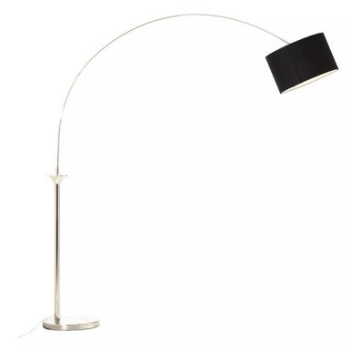 Hubert Satin Nickel Finish Metal Floor Lamp